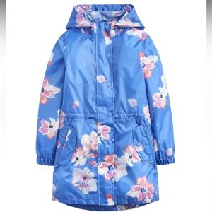 Joules Girl Floral Raincoat with Packable Size 7 / 8